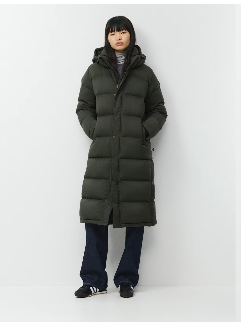 Aritzia Black Long Puffer Coat